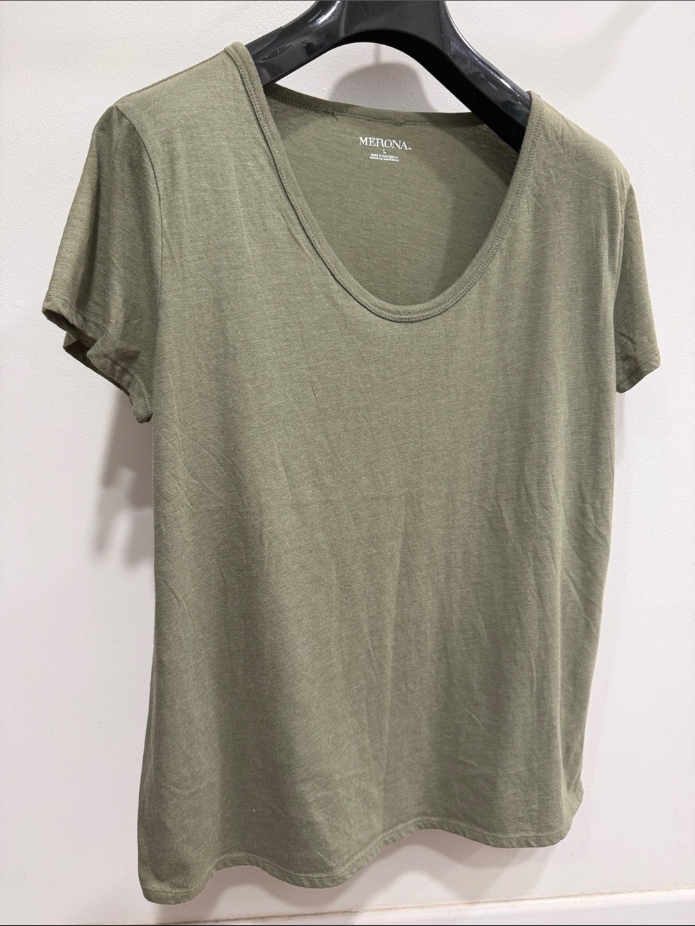 Merona Olive Green Scoop Neck Short Sleeve Tee